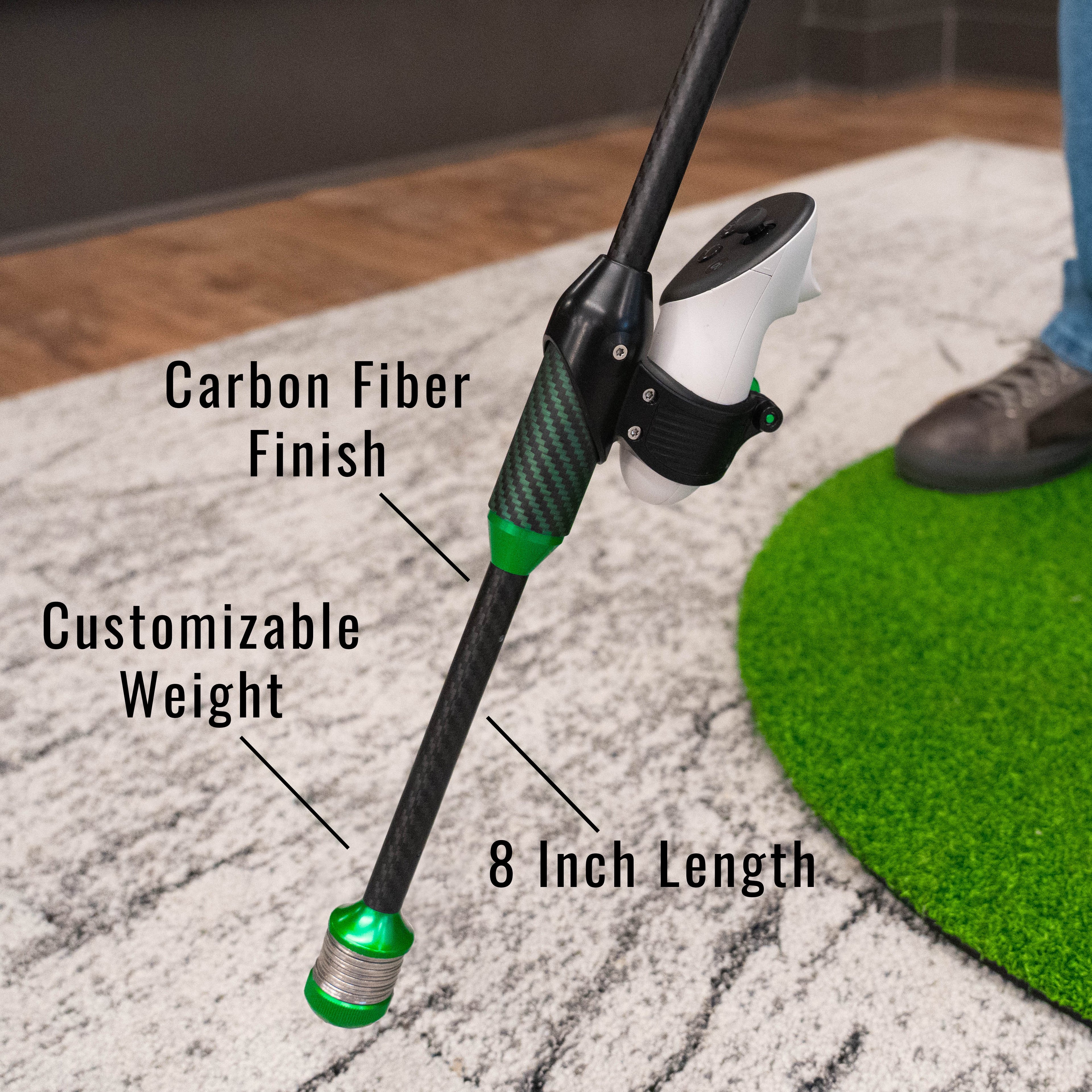 DriVR Elite - Adjustable VR Weighted Golf Club Handle Accessory - Compatible with Quest 2, 3/3s, and Pro